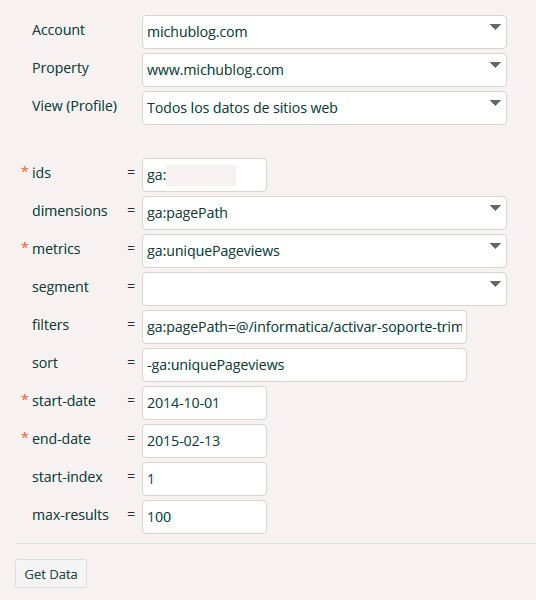 Obtener el número de visualizaciones de una página con Google Analytics y PHP